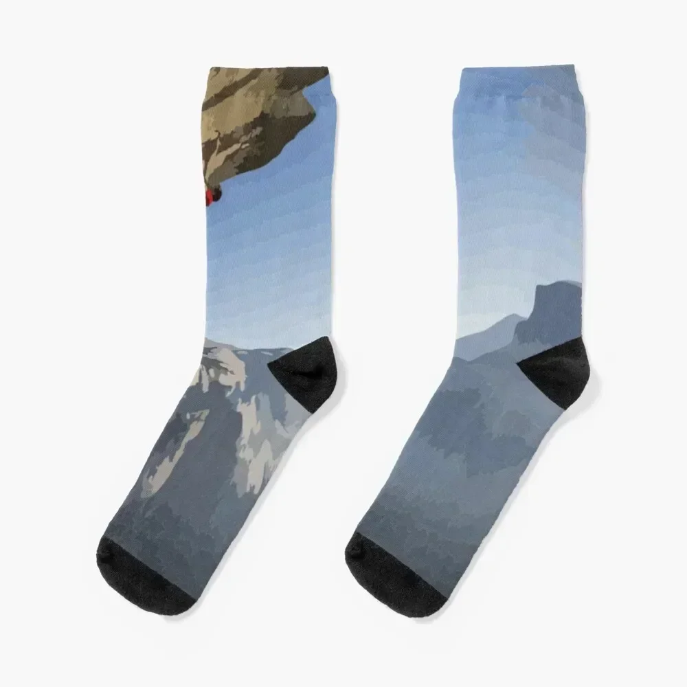 

Alex Honnold Roof of Heaven Solo Painting Socks Stockings compression man Antiskid soccer Run Women Socks Men's