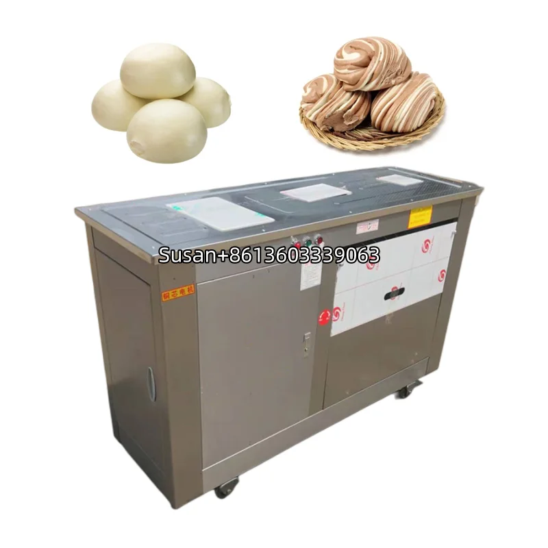 المهنية التجارية التلقائي على البخار كعكة صانع الخبز ماكينة مقسم العجين آلة تقريب آلة تشكيل الخبز