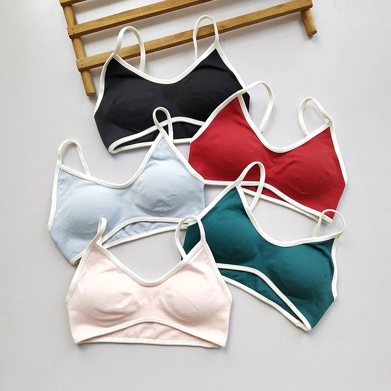 

Ignite Sports Bras For Women Seamless Spoon Yoga Bra Contrast Strappy Open Back Gym Bra Yoga Crop Top Workout Clothes Sportswear