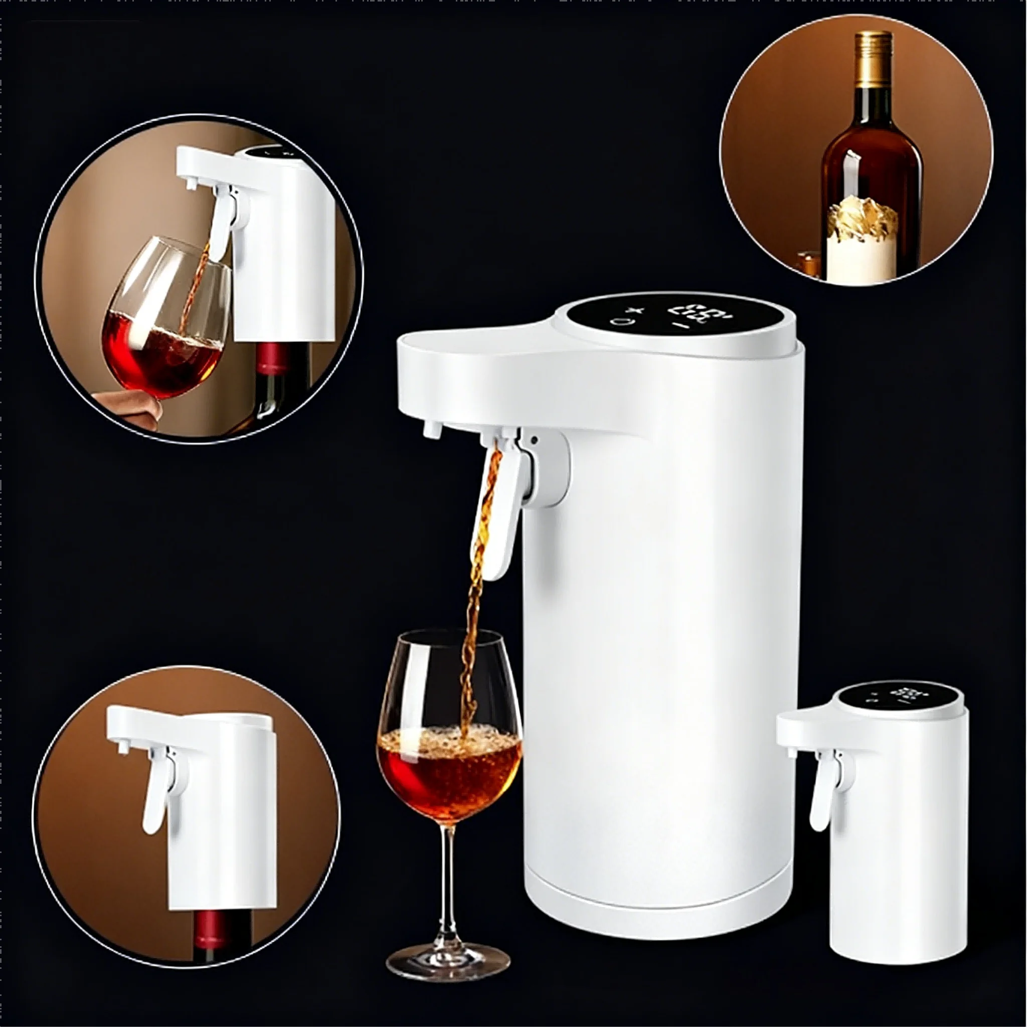 

Универсальный интеллектуальный сенсорный диспенсер для вина, поддерживает зарядку через USB, точная сортировка чашек в один клик, подходит для домашнего и вечеринок