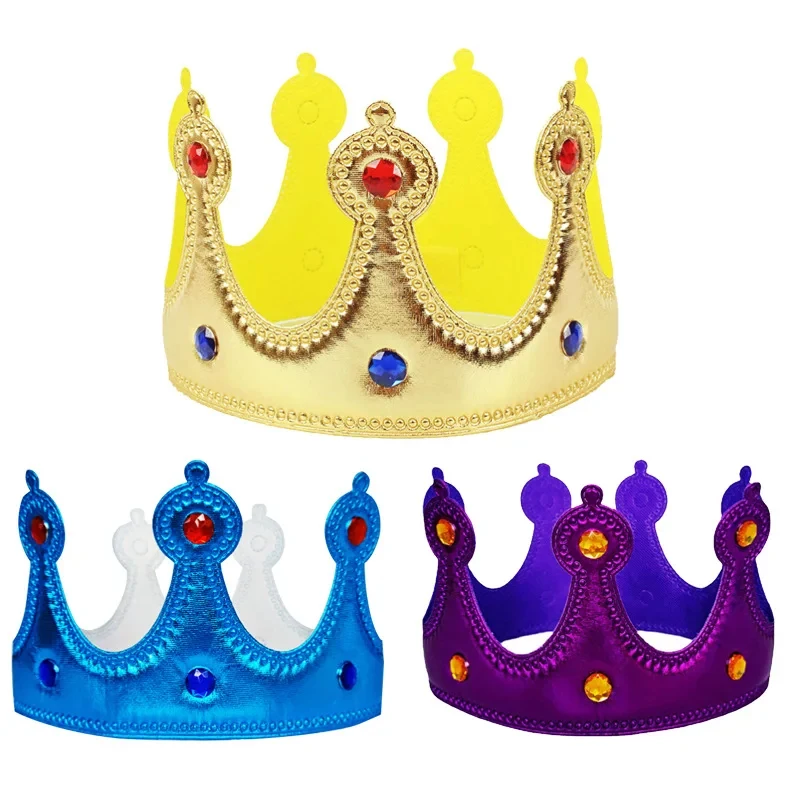 ☆ YunCos Disfraz de Halloween para Niños y Adultos, Capa de Rey y Príncipe para Fiestas, Actuaciones, Navidad, en Rojo, Azul y Morado ☆