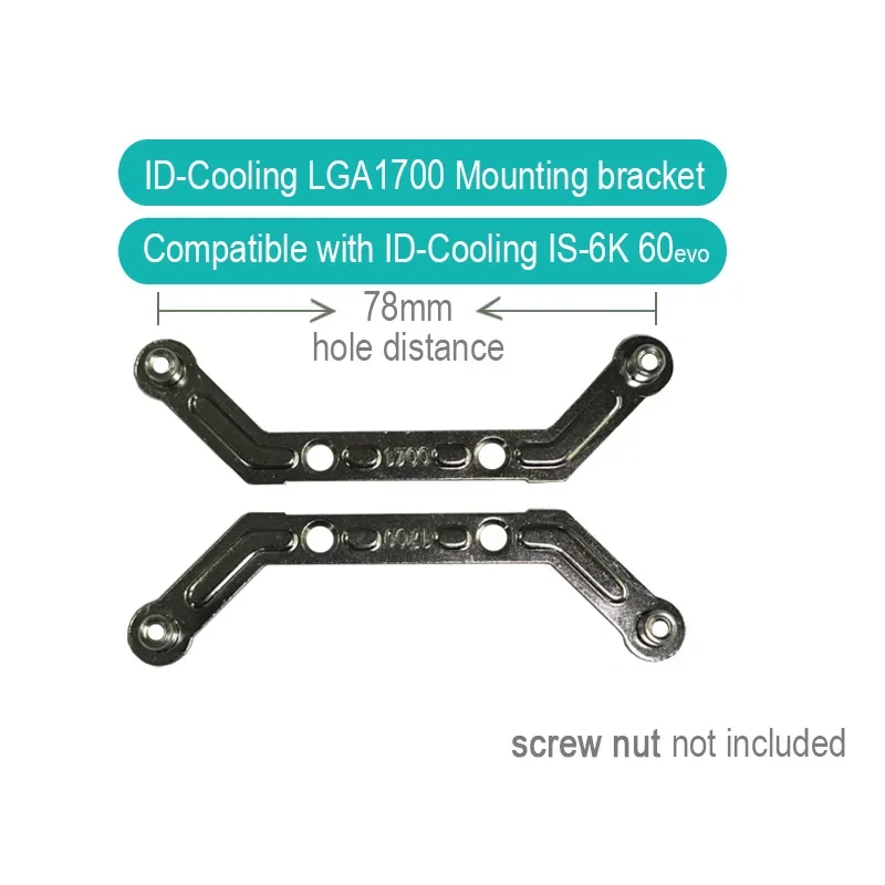 ID-Cooling IS Series 47k 6k 50X 40X LGA1700 Mounting Buckle Bracket Metal Backplane Intel Gen 12th 13th CPU AM4 AM5 Ryzen 7000