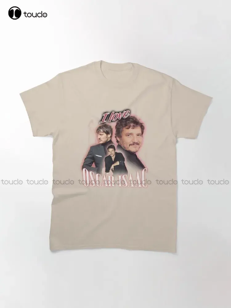 I Love Oscar Isaac Pedro Pascal Cursed Fan Collage Classic T-Shirt Custom Aldult Teen Unisex Digital Printing Tee Shirts Xs-5Xl