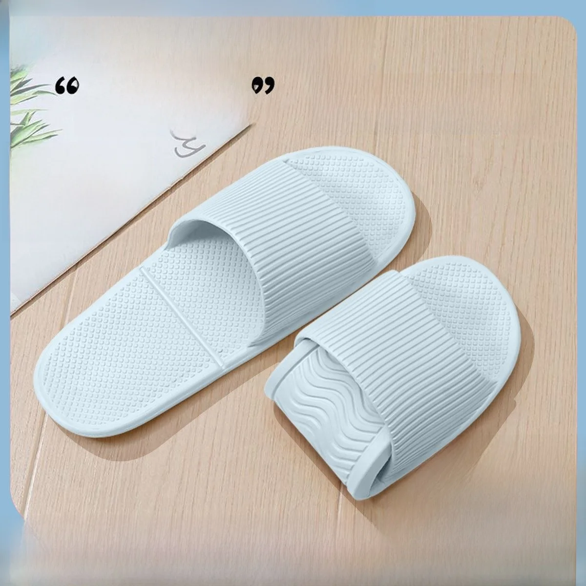 

Lightweight Portable Hotel Quiet EVA Slippers Travel Four Seasons Anti-slip Bathroom Sandals Disposable Vacation Holiday