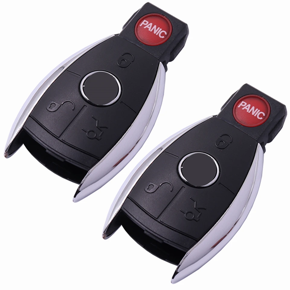 

WFMJ 2Pcs For Mercedes Benz BGA NEC C E R S CL GL SL CLK SLK 4 Buttons Car Remote Key Case Cover Key Shell
