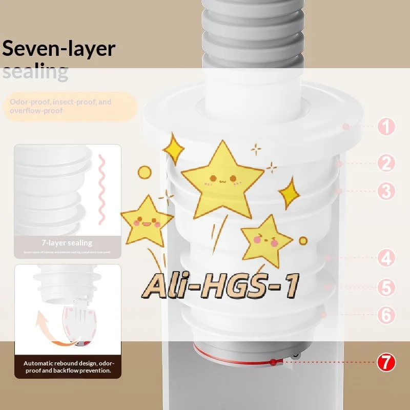 ¡Detenga Fugas y Olores al Instante! Sello de Drenaje Universal para Fregaderos, Lavadoras y Duchas, Fácil Instalación a Presión, Mantiene su Hogar Fresco