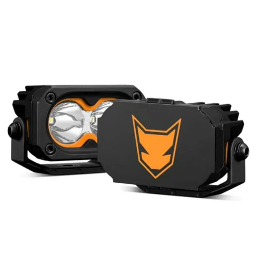 

3-дюймовые светодиодные фонари, 2 шт., 4052LM, 15 точечных светильников, двухцветные крышки для линз SpotFlood, IP68, литой под давлением алюминий, внедорожный прямоугольник Dr