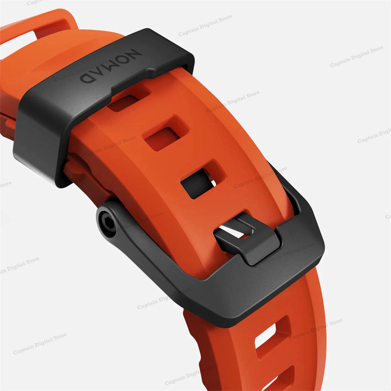 NOMAD Rocky Point Band Magma Natural Titanium Hardware FKM Fluoroelastomer Rubber Waterproof for Apple Watch Ultra & Ultra2