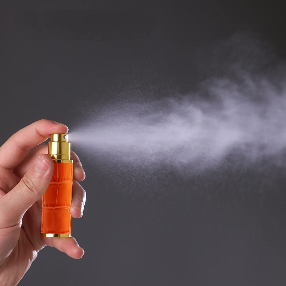 5ml 미니 향수 스프레이 디스펜서 병 바닥 충전 화장품 리필 형 스프레이 분무기 휴대용 용기 병 악어