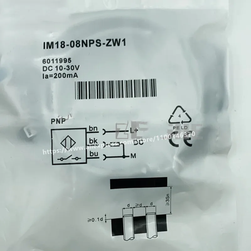 3Pcs New Sick Proximity Switch IM18-08NNS-ZW1 IM18-08NPS-ZW1 DC three-wire 24V (10-30V) PNP normally open sensor switch