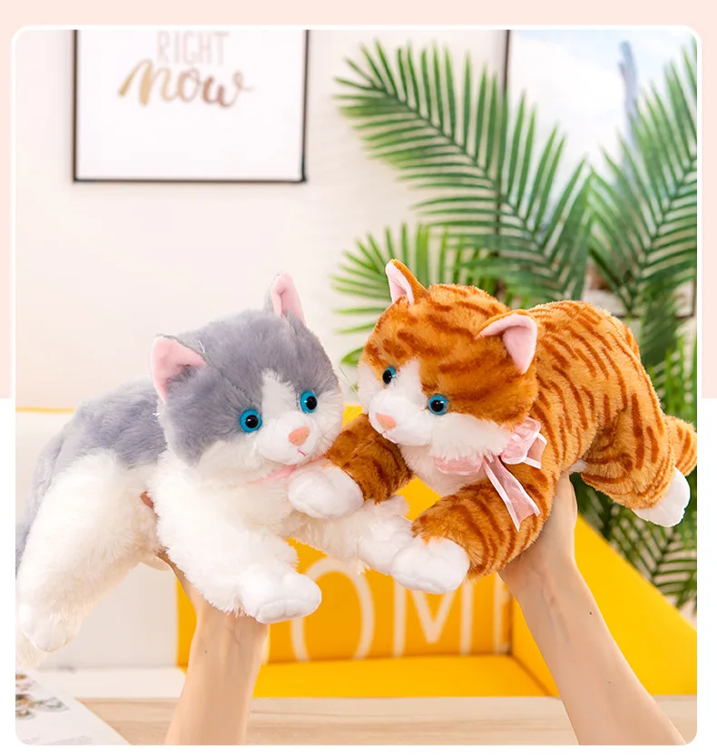 New cute Can call a kitten lifelike cat plush home decoration soft Exquisite Soothing doll high quality christmase birthday gift