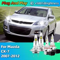 2/4 Uds 6000K Turbo 30000Lm bombillas LED para faros de coche luces CANBUS HB3 H7 para Mazda CX-7 CX7 2007 2008 2009 2010 2011 2012