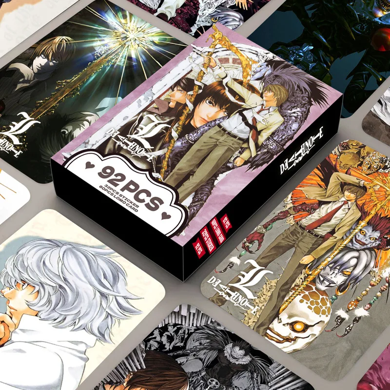 92PCSCard Death Note Double-Sided Photo Card High-Definition Color Print Collection Card LOMOCard sticker bookmark