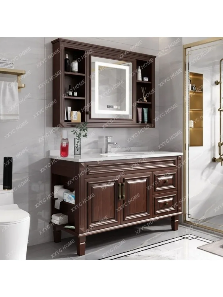 Bathroom Cabinet Combination Ceramic Whole Washbin Bathroom Hand Washing and Face Washing Cabinet Holding Basin Washstand