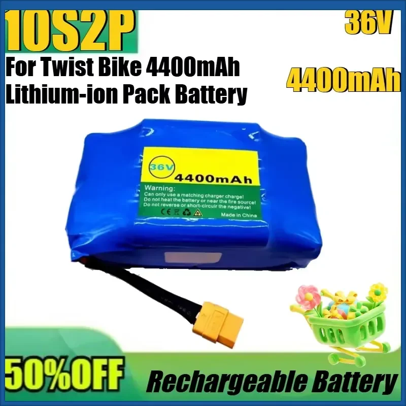 

New 36v 4.4 Ah Lithium-Batterie 10S2P 36V Battery 4400mAh Lithium-ion Pack 42V 4400mAh for Twist Bike Battery