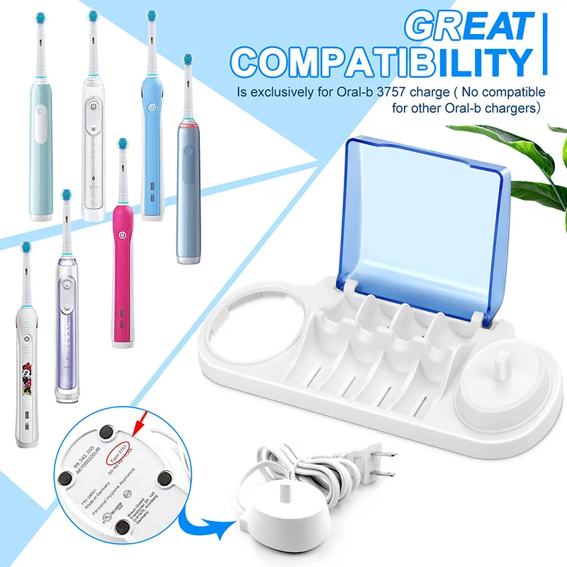 Space Saving Toothbrush Head Storage Cover Stand Built-In Charging Hole Compatible With Electric Toothbrush Replacement Heads gallery 2