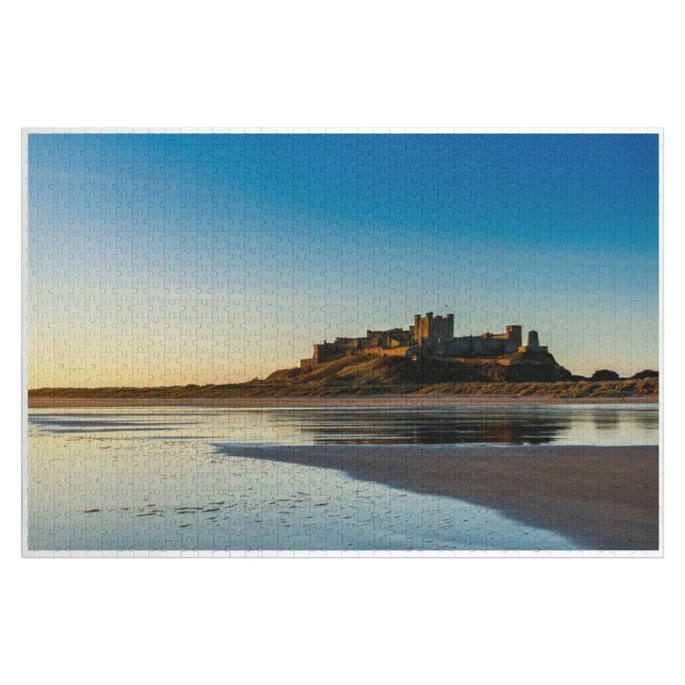 Sunrise over Bamburgh Castle Jigsaw Puzzle Picture Customizable Child Gift Personalised Animal Puzzle