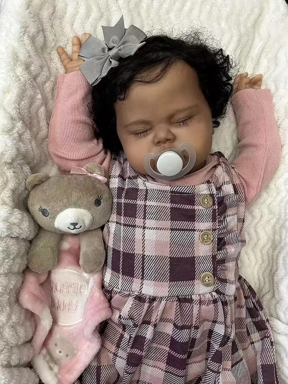 DLS Personalizzato Fornitura limitata 25 pollici Reborn Baby Pickle con capelli radicati a mano Bambola già finita con vestito diverso