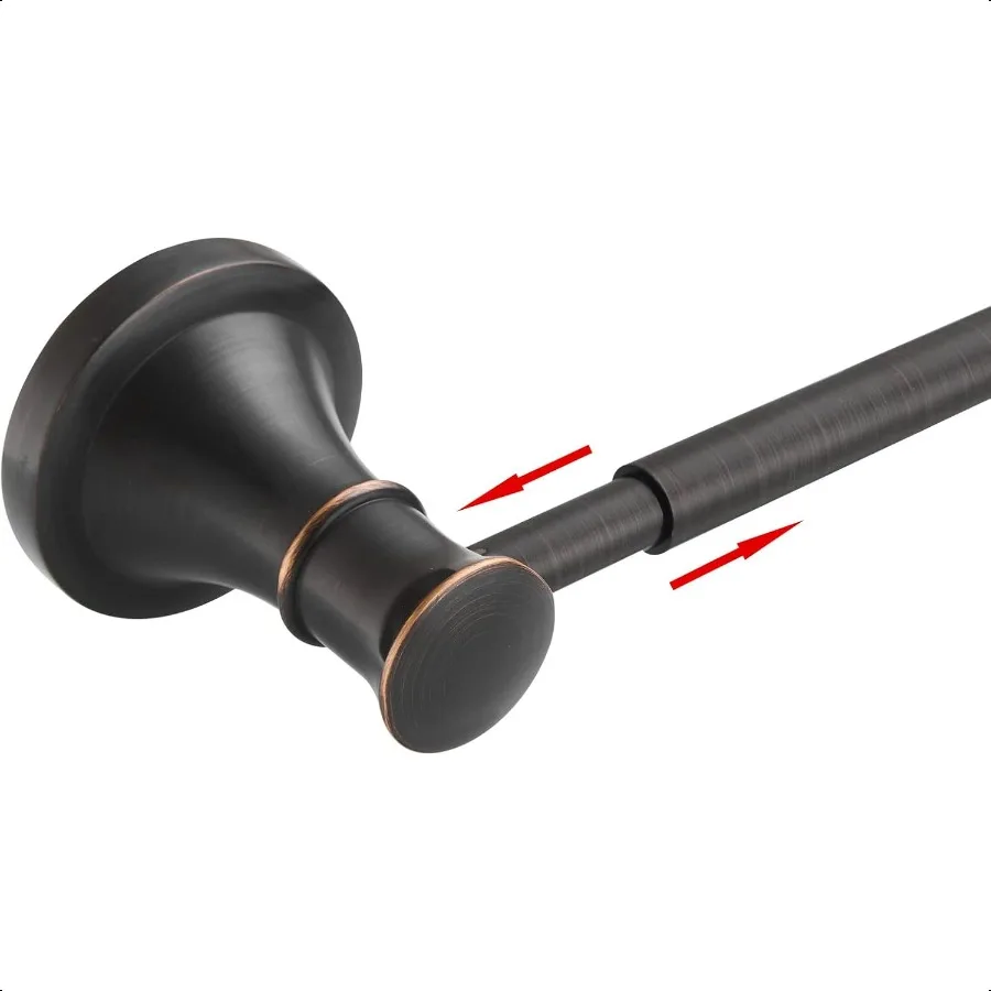 

BESy Adjustable Bronze 16 to 28 Inch Bath Towel Bar Rack for Bathroom Towel Holder Wall Mounted Towel Bar Rod Hanger Bathroom H