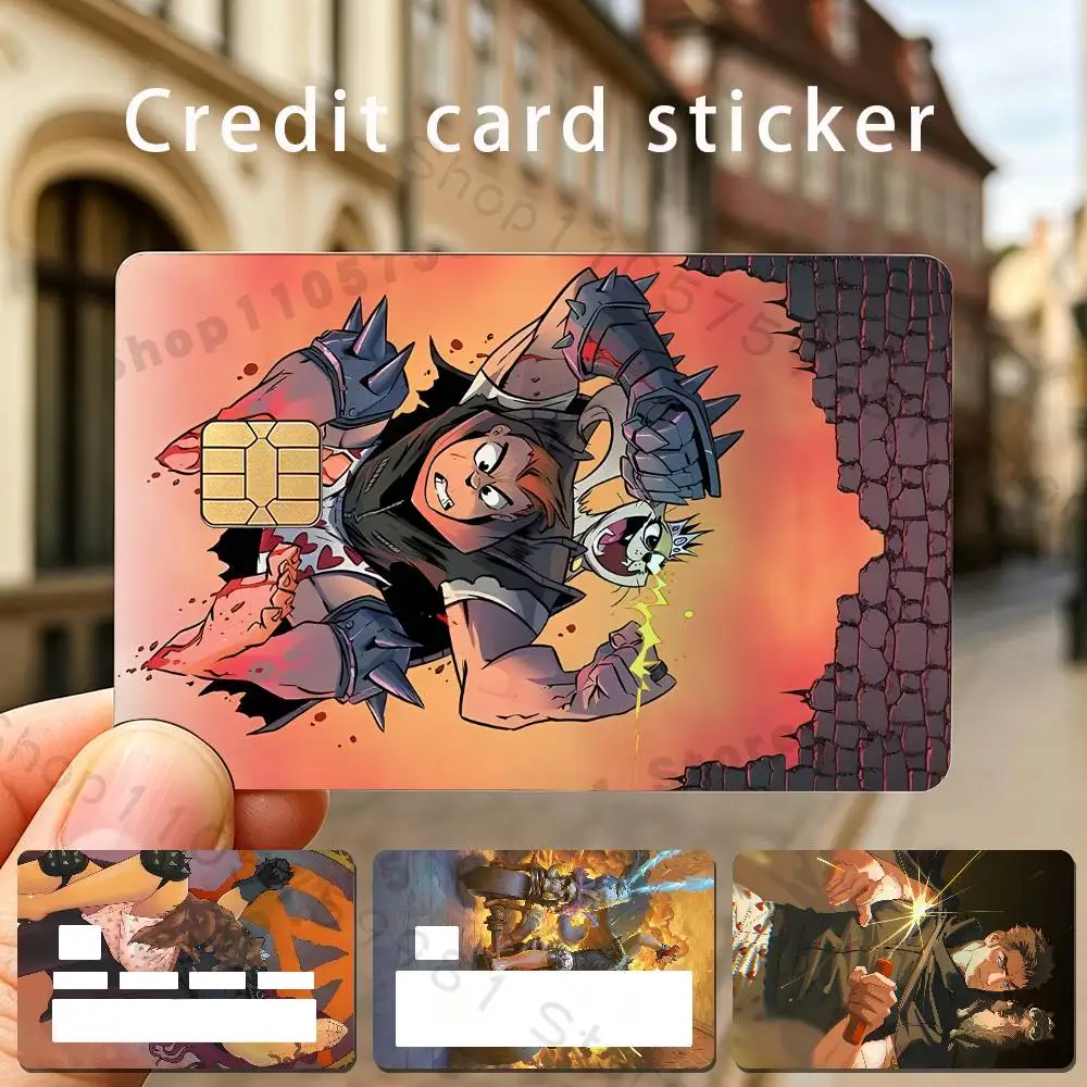 D-Dungeon C-Crawler C-Carl Holographic Laser Shinny Film Skin Cover Sticker for Debit Credit Card