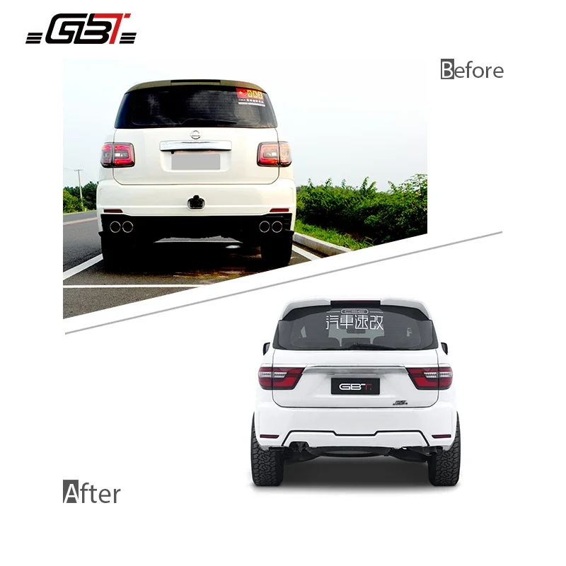 for  GBT Y62 Patrol Kit Car Modification Bodykit For 2010-on Nissan Patrol Y62 Upgrade Headlight Grille Bumpers