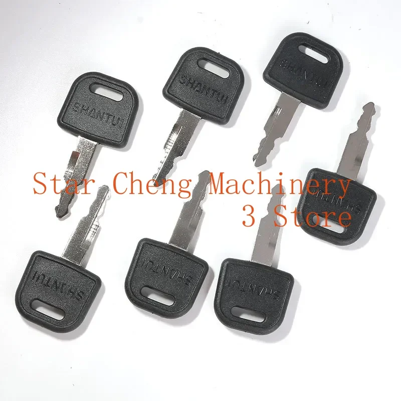 Excavator Parts 3PCS for SHANTUI 60 75 135 215 245-9 Higher Quality Excavator Ignition Key New