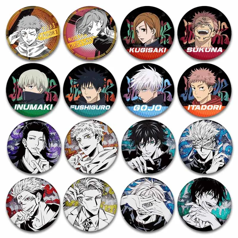 

Cute Anime Characters Brooch Pins Satoru Gojo Yuji Itadori Ryomen Megumi Cartoon Badge Bag Clothing Accessories Jewelry Gifts