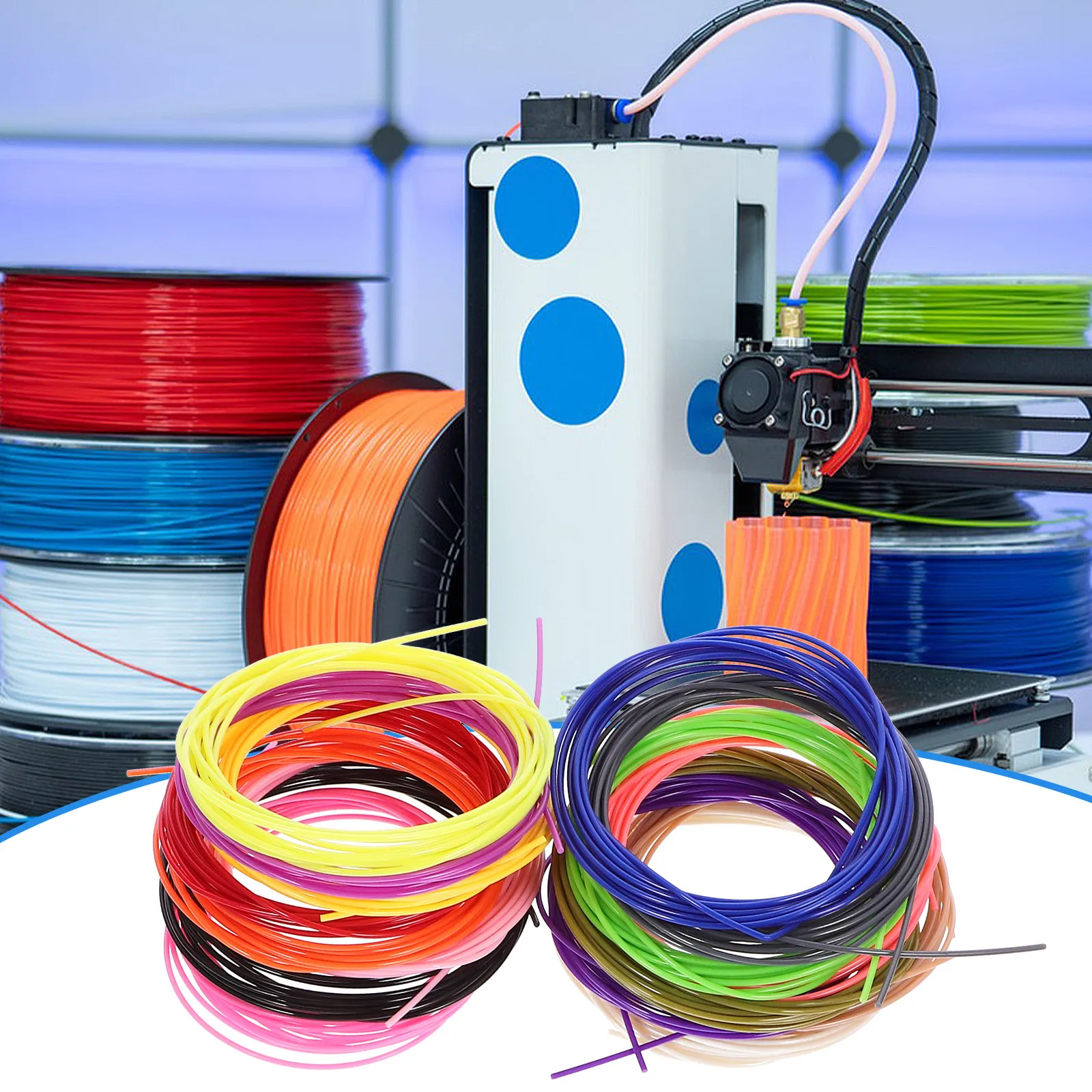 

1.75mm 3D Printer Filament Smooth Printing No Warping High Toughness Temperature Resistant 3D Printing Supplies
