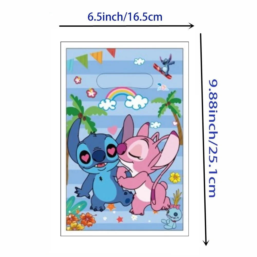 Disney Lilo & Stitch Party Gift Bags Candy Cookie Packing Bags Cartoon Treat Favor Snack Bag Kids Baby Shower Birthday Supplies