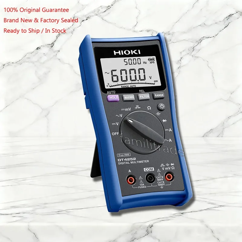 1pc New HIOKI DT4252 In Stock TRMS 1000V 10A Direct Input LPF Cap Freq CAT IV 600V Standard Digital Multimeter DMM Original Box