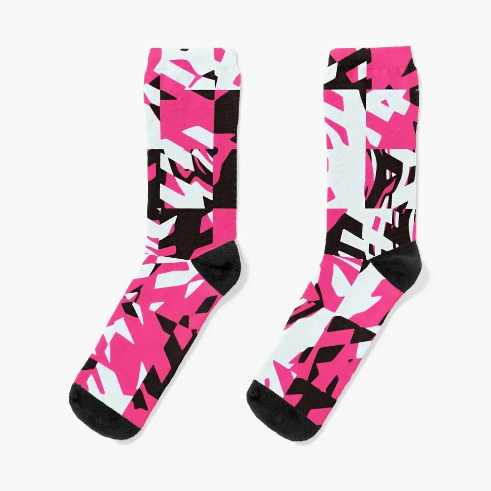 

Pink Digital Abstract Socks crazy Stockings compression Socks Ladies Men's