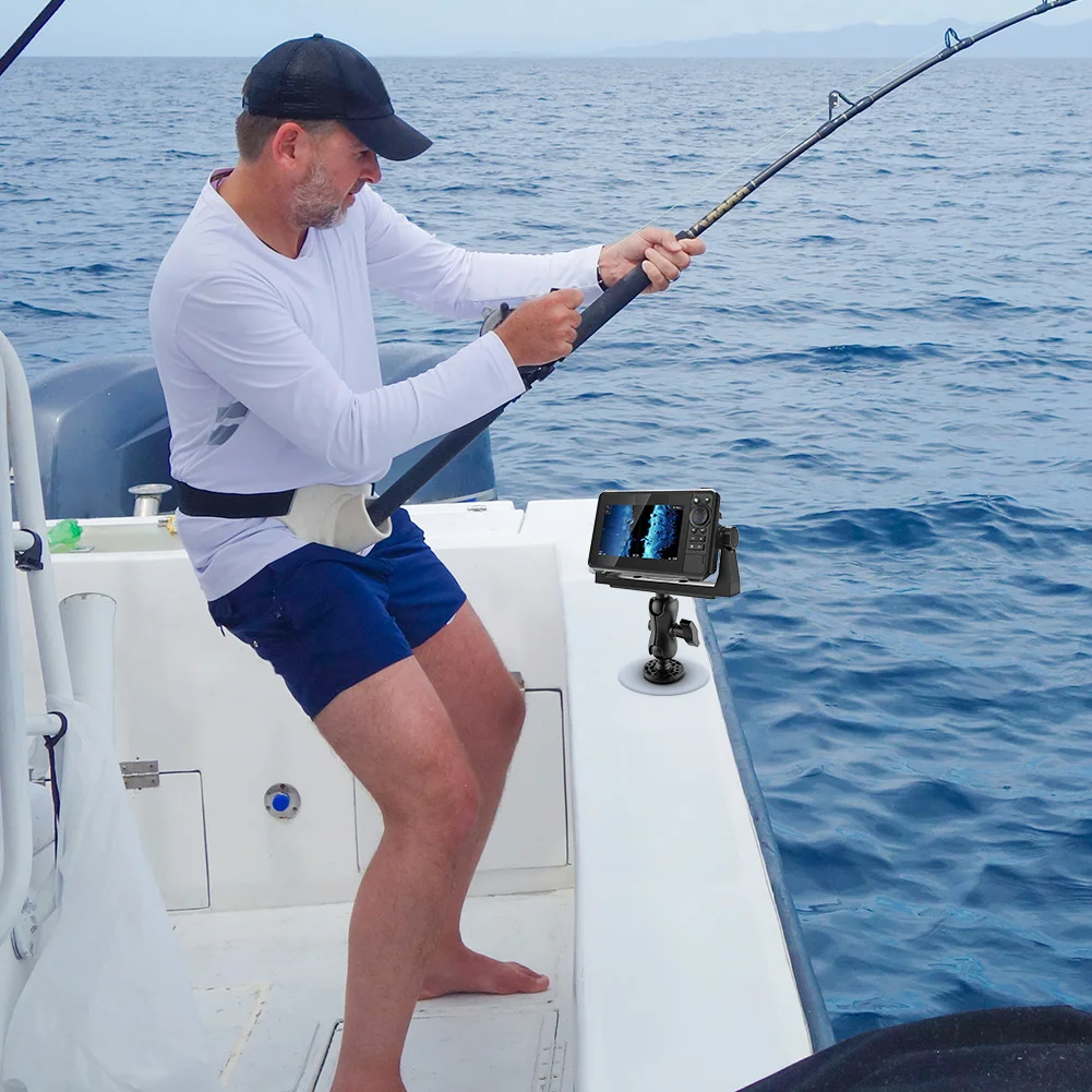 

Универсальный кронштейн для эхолота с поворотом на 360 градусов, износостойкая GPS-пластина, держатель для эхолота для морских судов и каяков