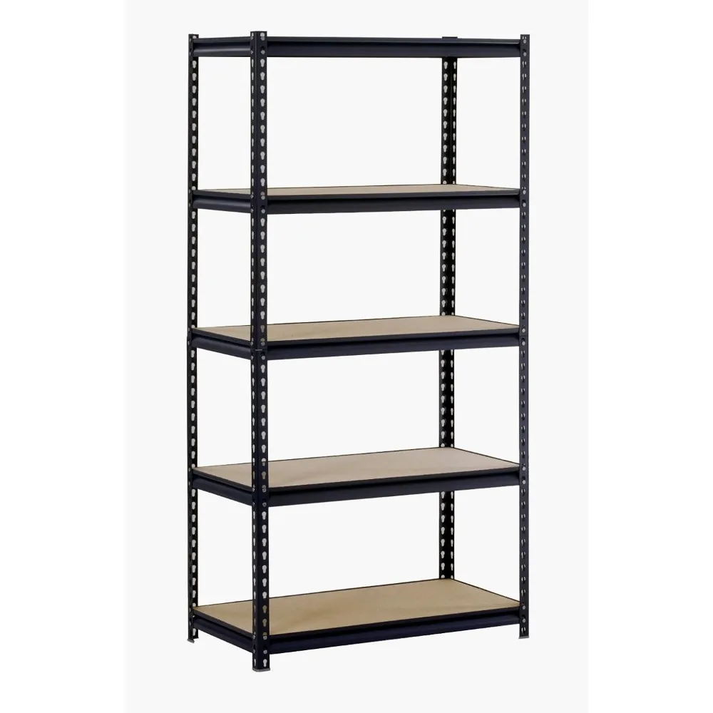 

Black Steel Storage Rack, 5 Adjustable Shelves, 3000 lb. Capacity, Customized
