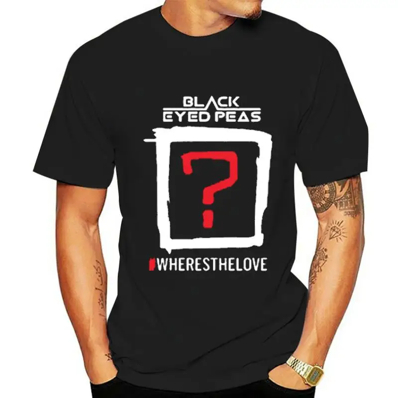 The Black Eyed Peas Where is The Love Music Mens Black T-Shirt Size S-3XL