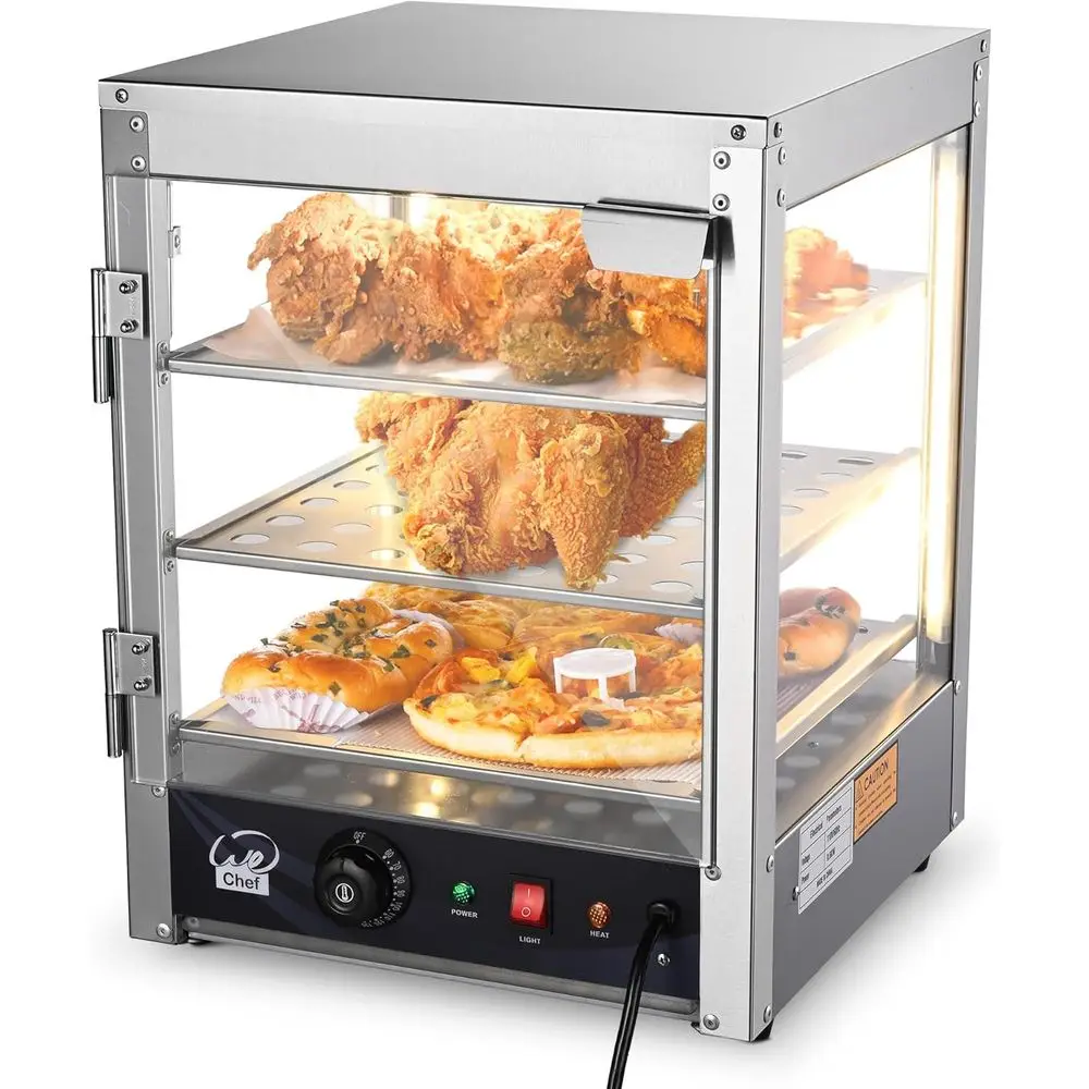 

3-Tier Commercial Food Warmer Display Countertop Pastry Warmer or Restaurant Cafe Use 15x15x20