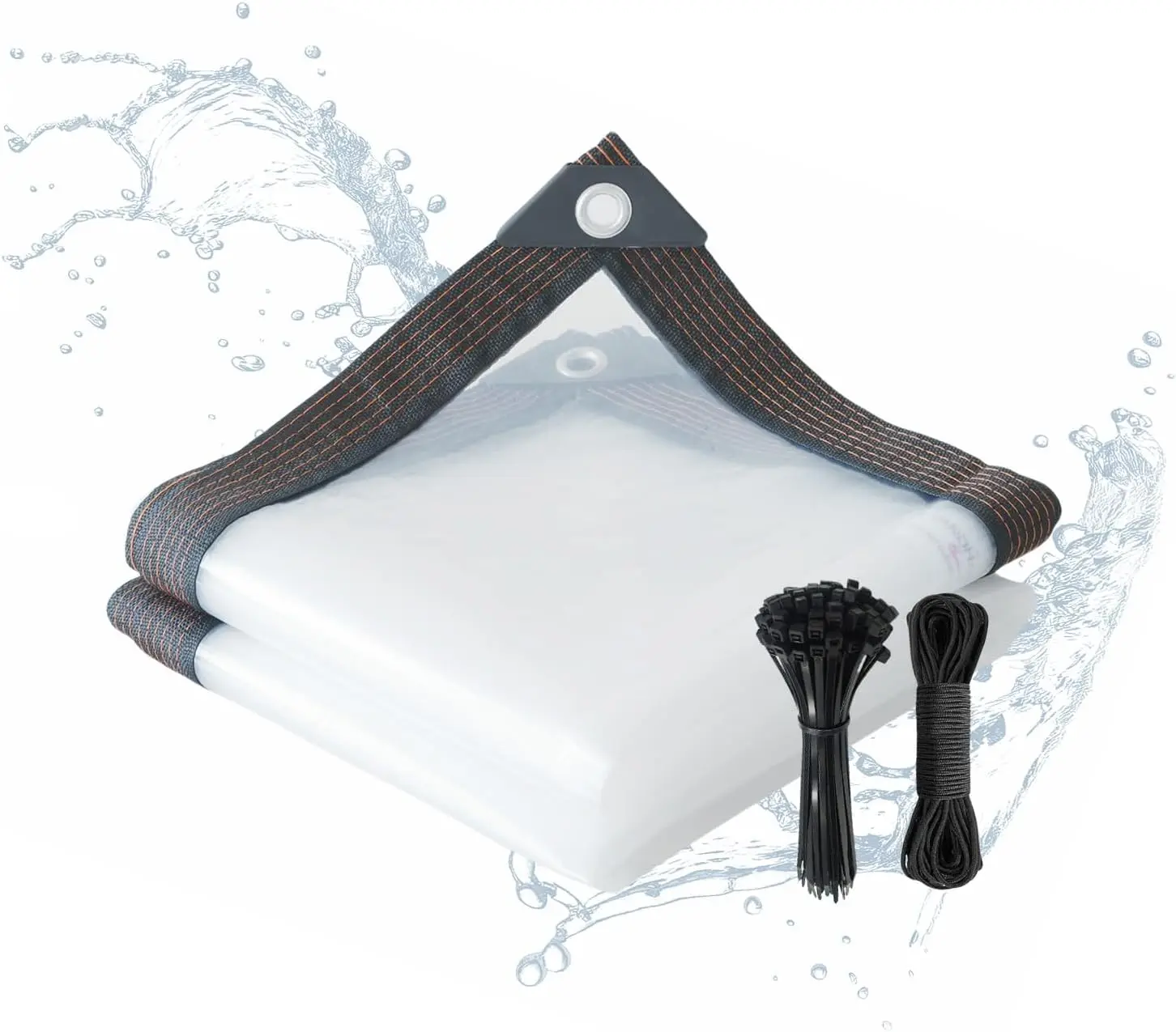 

Clear Tarp 10x20FT Heavy Duty Waterproof with Grommets, Rain Cover for Patio Porch Greenhouse Chicken Coop