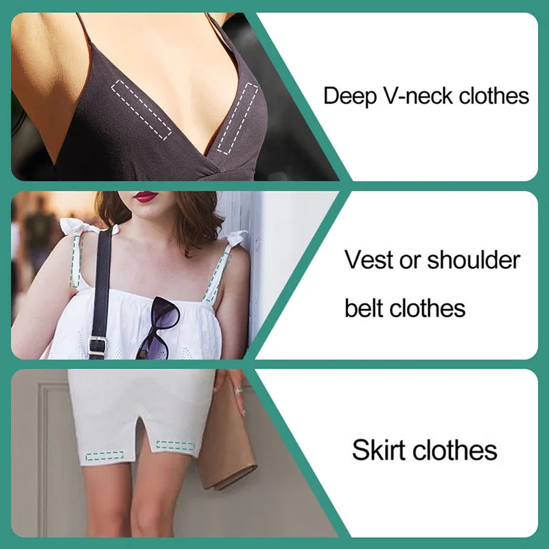 Anti-exposure Stickers Chest Neckline Skirt Fixed Invisible Stickers Anti-sweat Anti-light Summer Clothes Suspenders Underwear