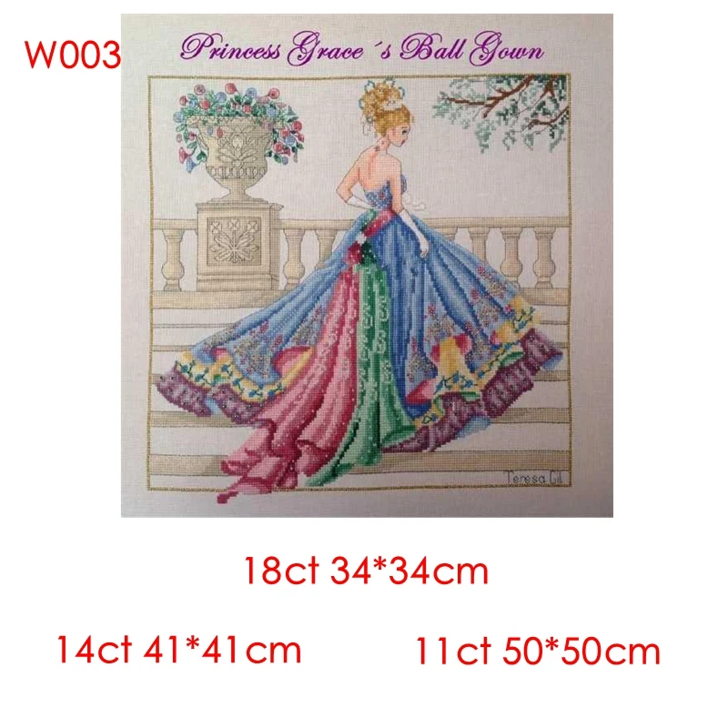Cross-stitch set, princess and Queen ball dress, boring handmade to relieve boredom, hand-embroidery material package