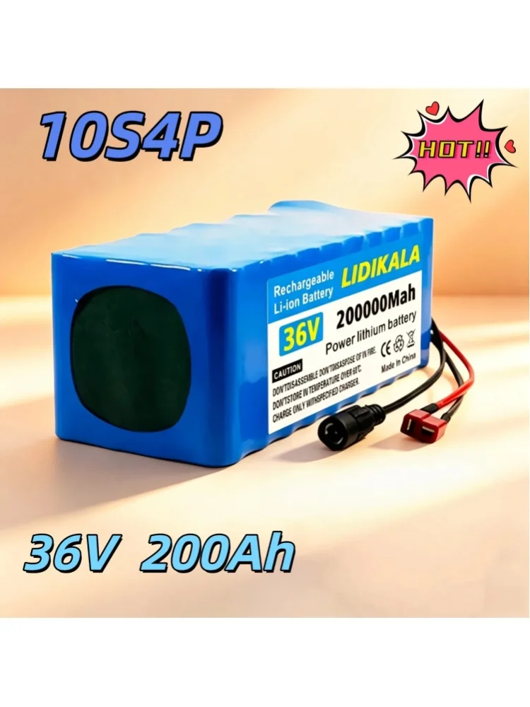 Neuer 36V 200Ah 2000W 10S4P DC/T Lithium-Ionen-Akku 200Ah für 42V E-Bike Elektrofahrrad Roller mit BMS