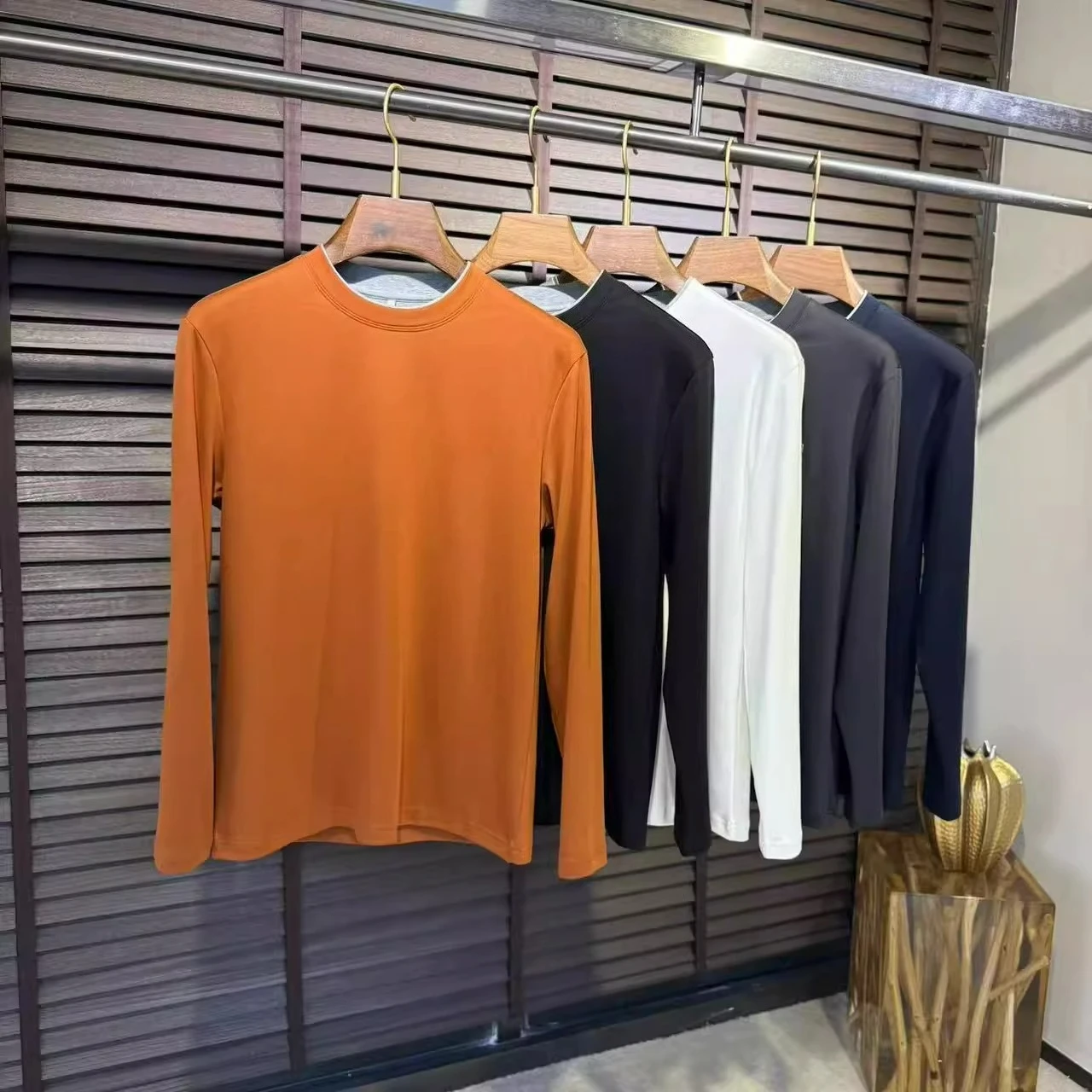 

BC Italian 25 Autumn and Winter New Fashion Embroidered Long Sleeve T-Shirt Men's Old Money Style Business Casual Top