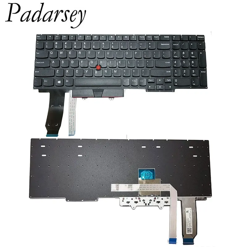 Imagem -02 - Padarsey Substituição Eua Teclado para Lenovo Thinkpad E152023 Ano E15 Gen Portátil sem Moldura Backlight