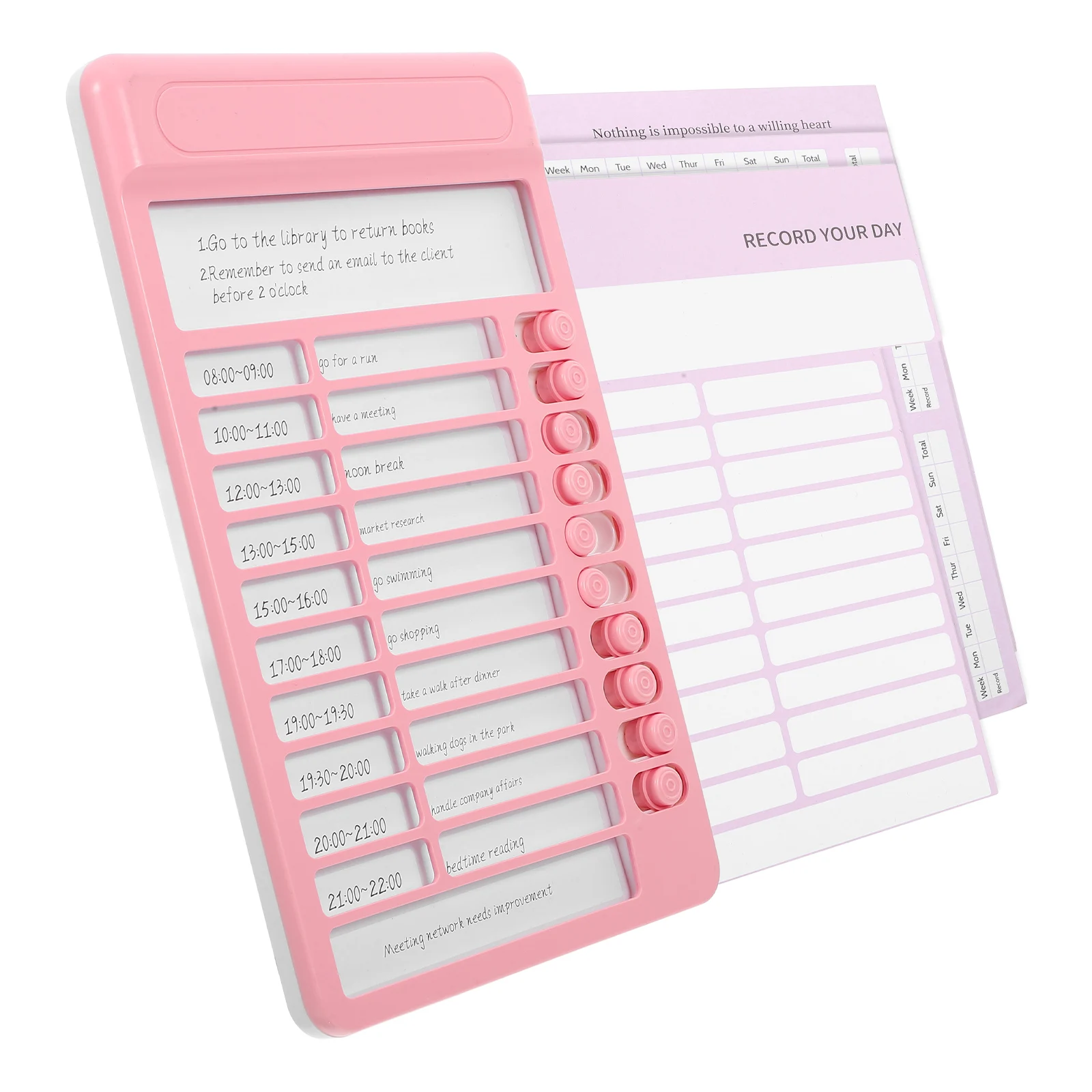 

Self-discipline Checker Children Plastic Memo List Chore Chart Kids Rewards Daily Planner Behaviors Schedule Portable Home