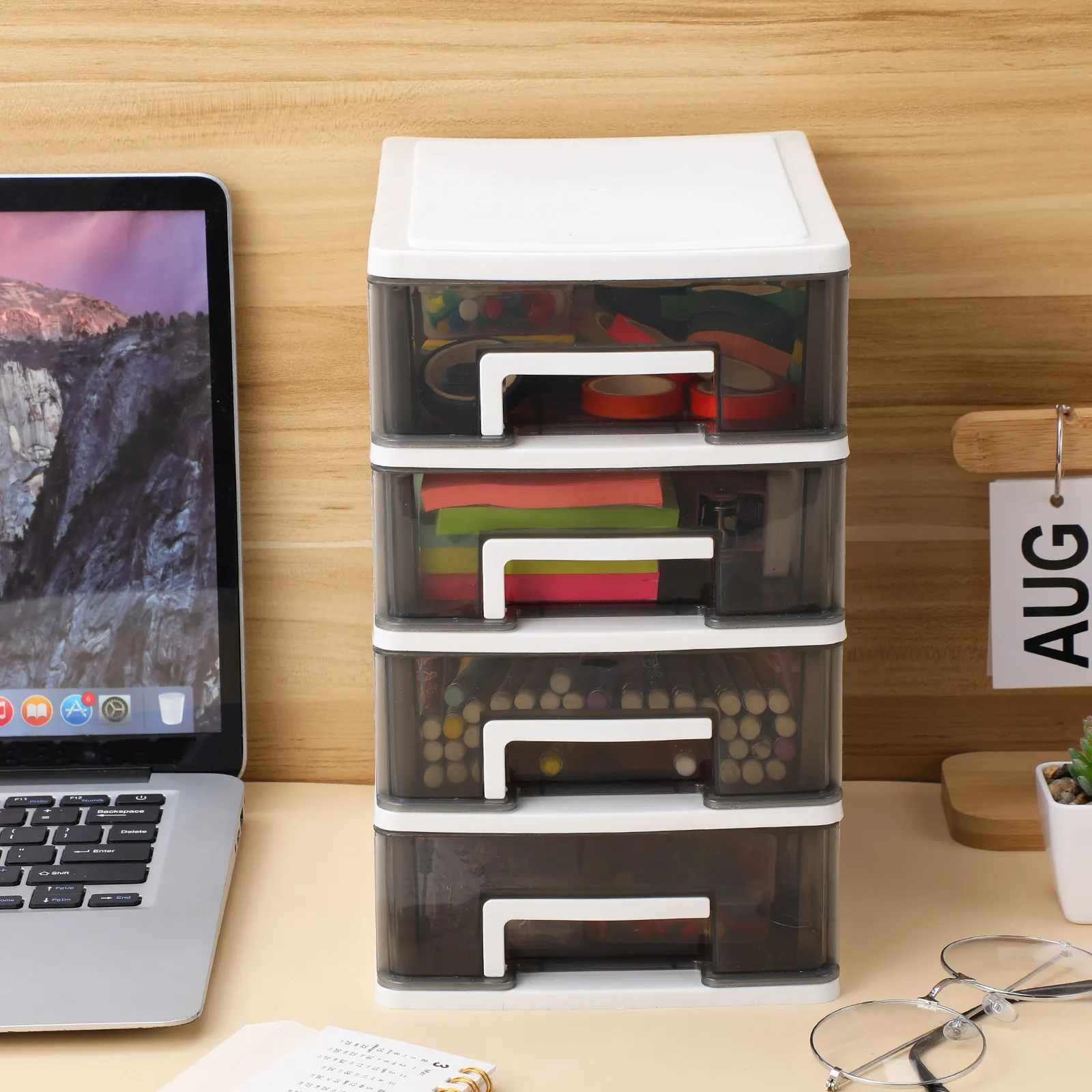 organizer-da-scrivania-multistrato-con-cassetti-salvaspazio-leggero-design-trasparente-nero-per-ufficio-e-studio