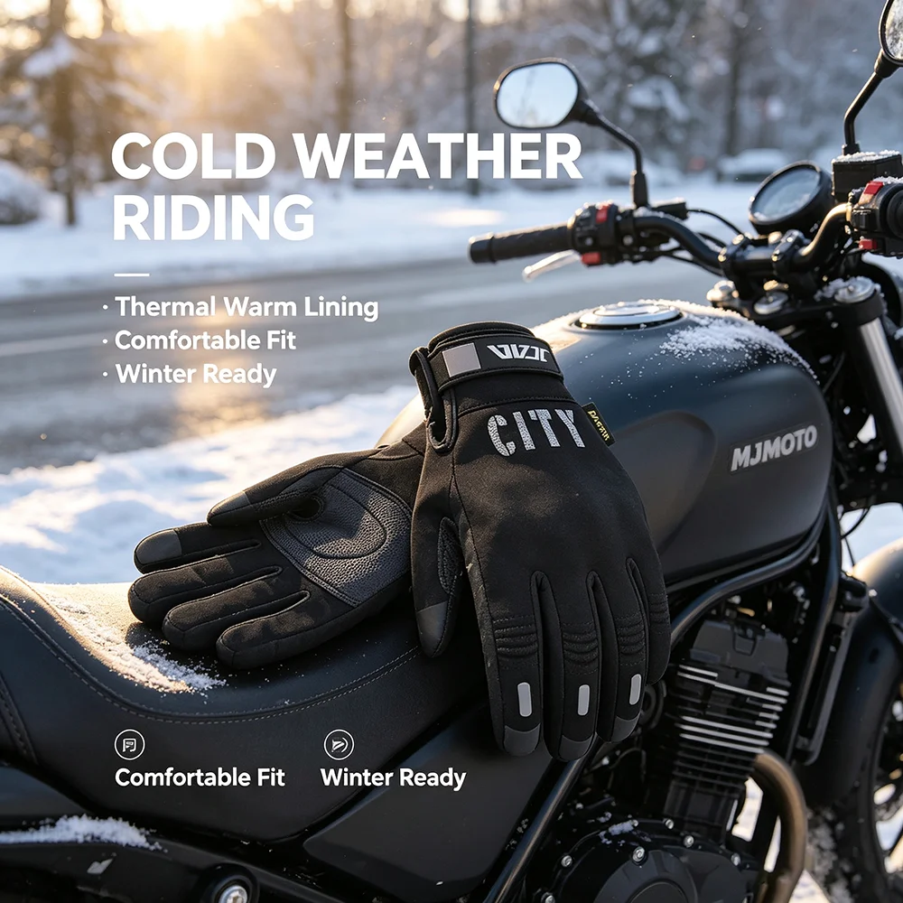 Waterproof Touch Screen Motorcycle Riding Gloves Anti-slip Protection Breathable Fabric Full Finger Moto Glove for Men Women