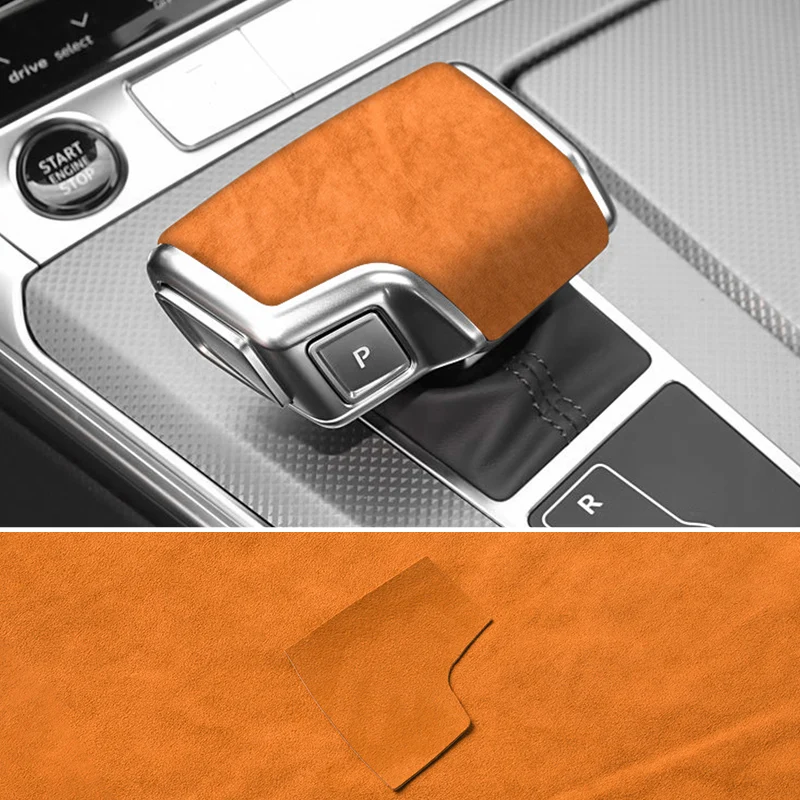 For Audi A6 A7 C8 (2019-2025) Sport Gear Shift Knob Cover Boot Trim Sticker Made of Alcantara Car Interior Tuning Accessories view 4
