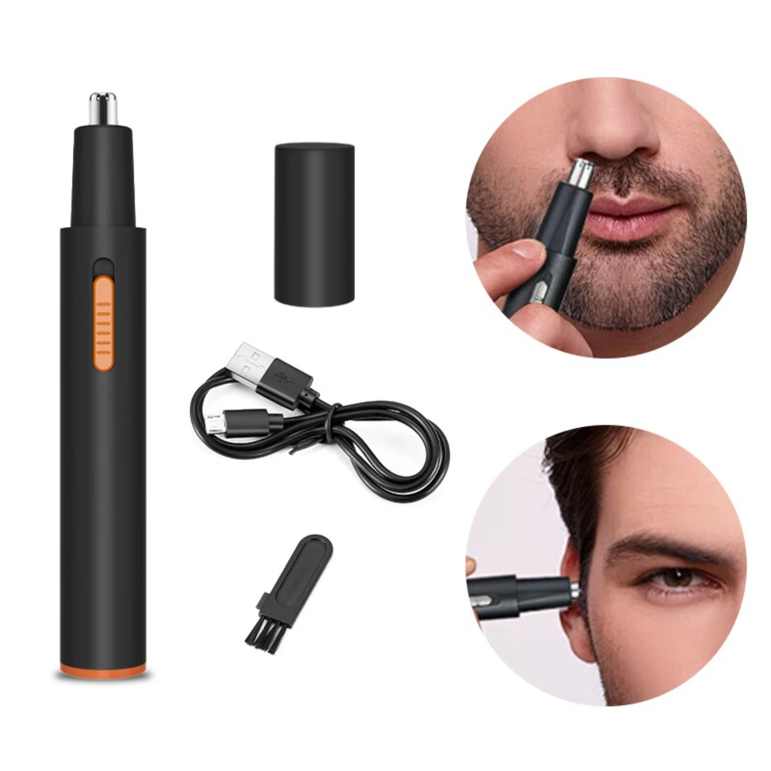 Portable, High Quality, Efficient Precision USB Charging Nose Hair Trimmer - Compact and Versatile Grooming Tool for Styling Fac