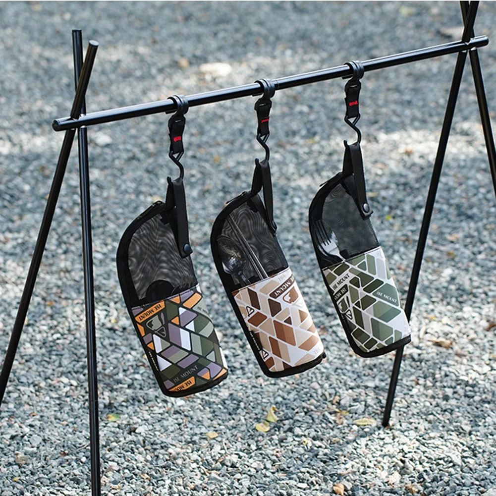 Saco de armazenamento de panelas de acampamento à prova dwaterproof água portátil viagem talheres bolsa utensílios de acampamento bolsa para ferramenta de piquenique ao ar livre