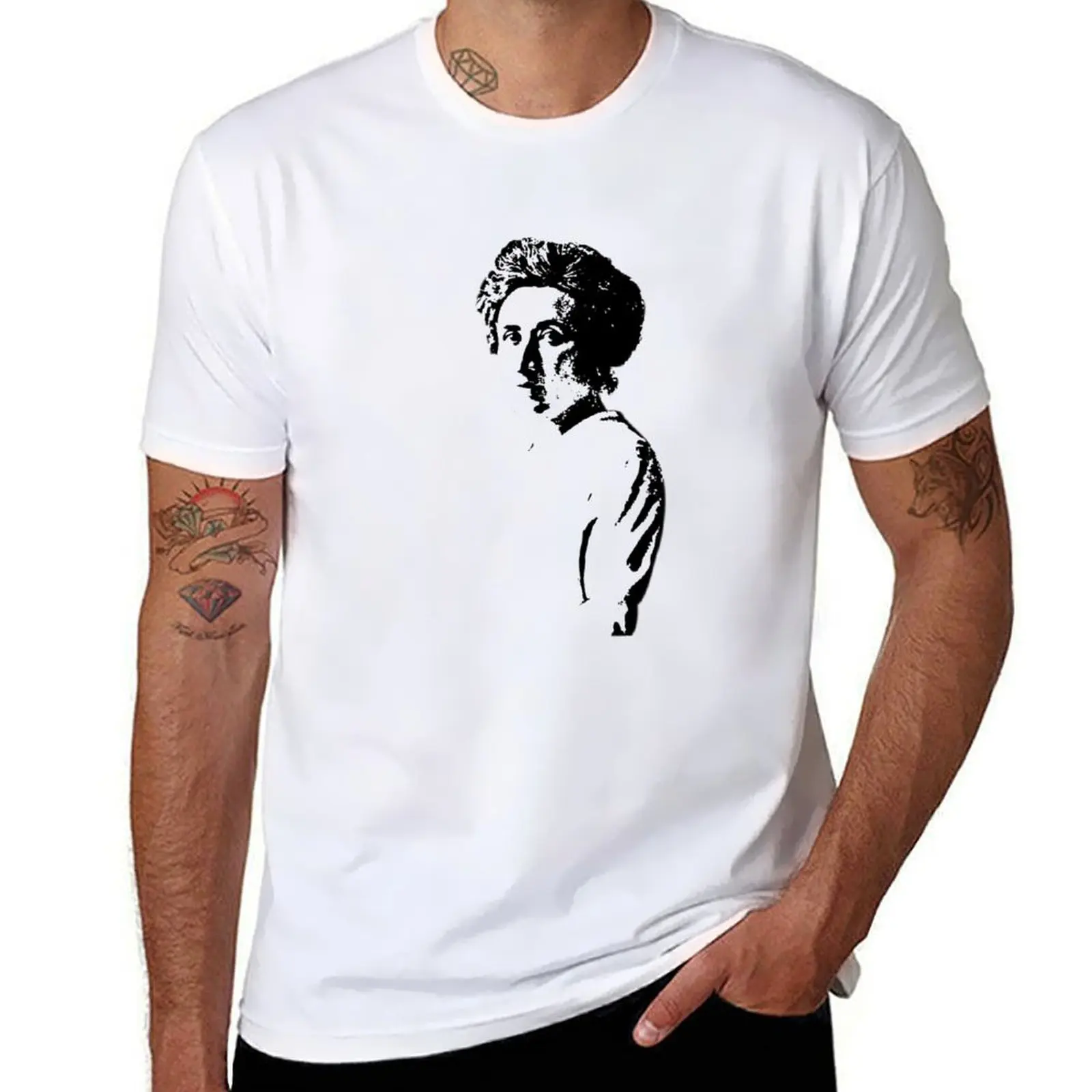 

Rosa Luxemburg T-Shirt Soft Casual Short Sleeve Cotton Tee