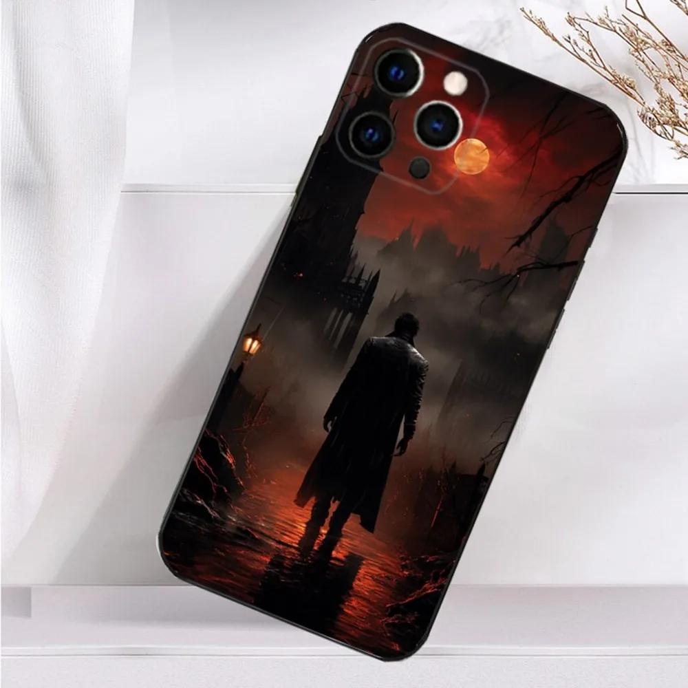 G-Game B-Bloodborne Phone Case For iPhone 16,15,14,13,12,11 Plus,Pro Max,XS,X,XR,SE,Mini,8,7 Soft Silicone Black Cover