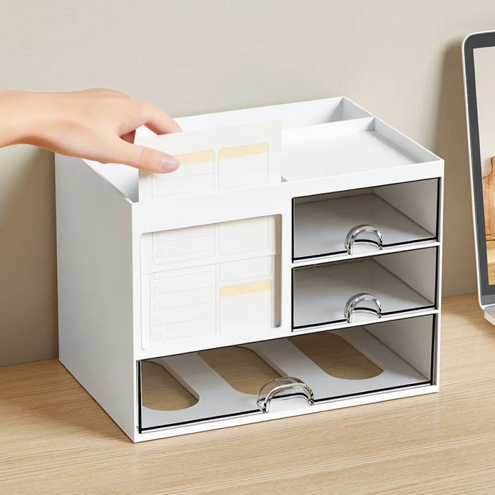 Modular Desk Organizer Drawer Storage Box Plastic Stationery Holder Case Modern Home Office Tidy Cosmetic Storage